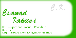 csanad kapusi business card